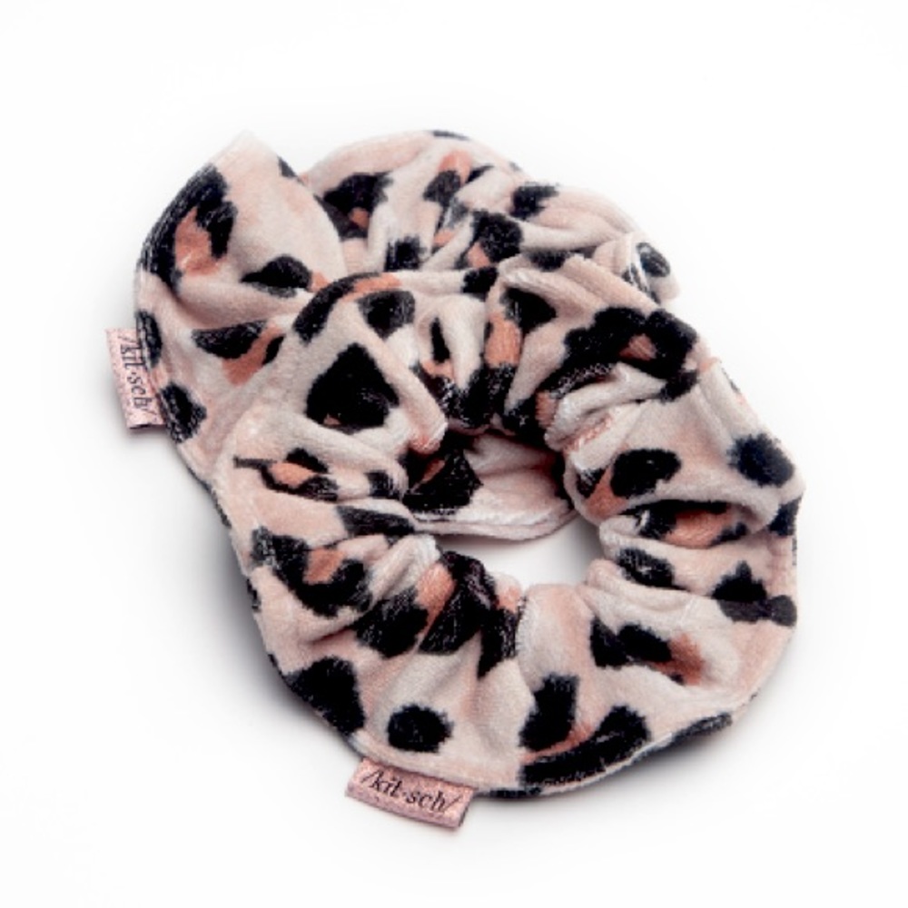 KITSCH Towel Scrunchie 2 Pack Leopard